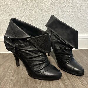 Report Black Fold-Over Heeled Boots